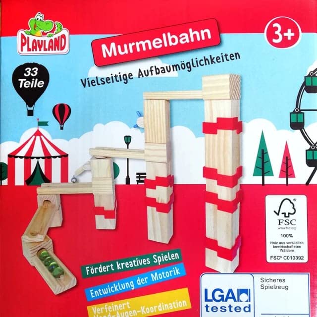 WOODEN MARBLE RUN CONSTRUCTION