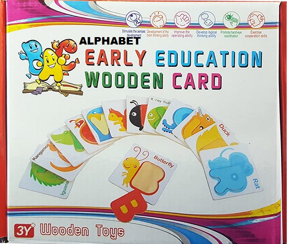 ALPHABET EARLY EDUCATION WOODEN CARD