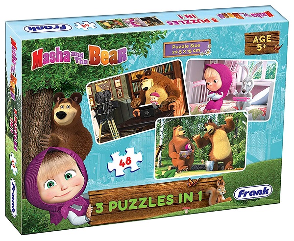 MASHA AND THE BEAR 3 PUZZLES IN 1