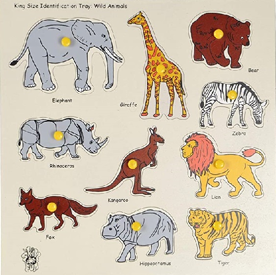 KING SIZE IDENTIFICATION TRAY WILD ANIMALS