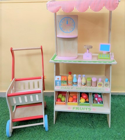 WOODEN KIDS MARKET STALL