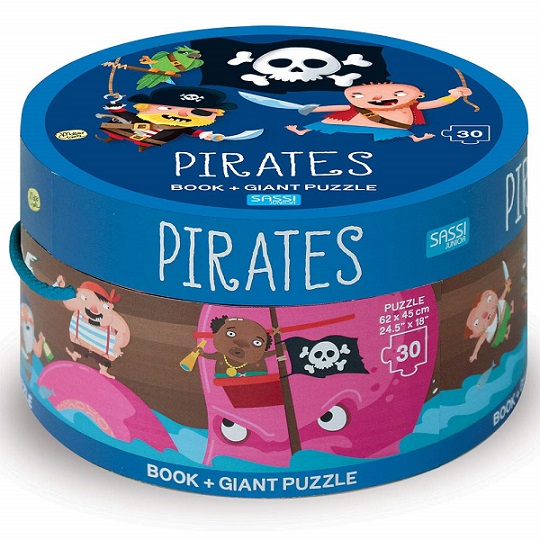 PIRATES BOOK + GIANT PUZZLE