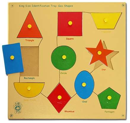 KING SIZE IDENTIFICATION TRAY GEO SHAPES