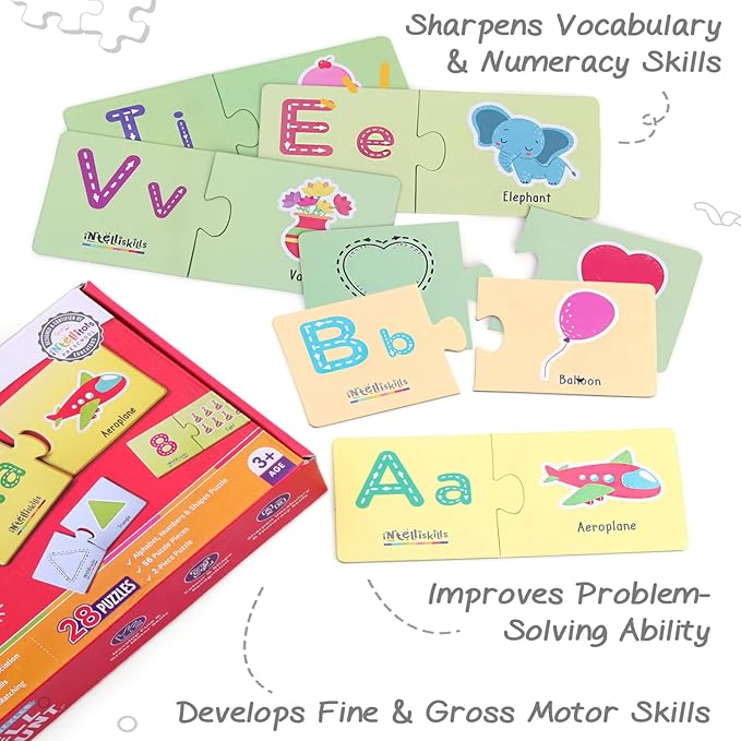 ALPHABET, NOS & SHAPES PUZZLE