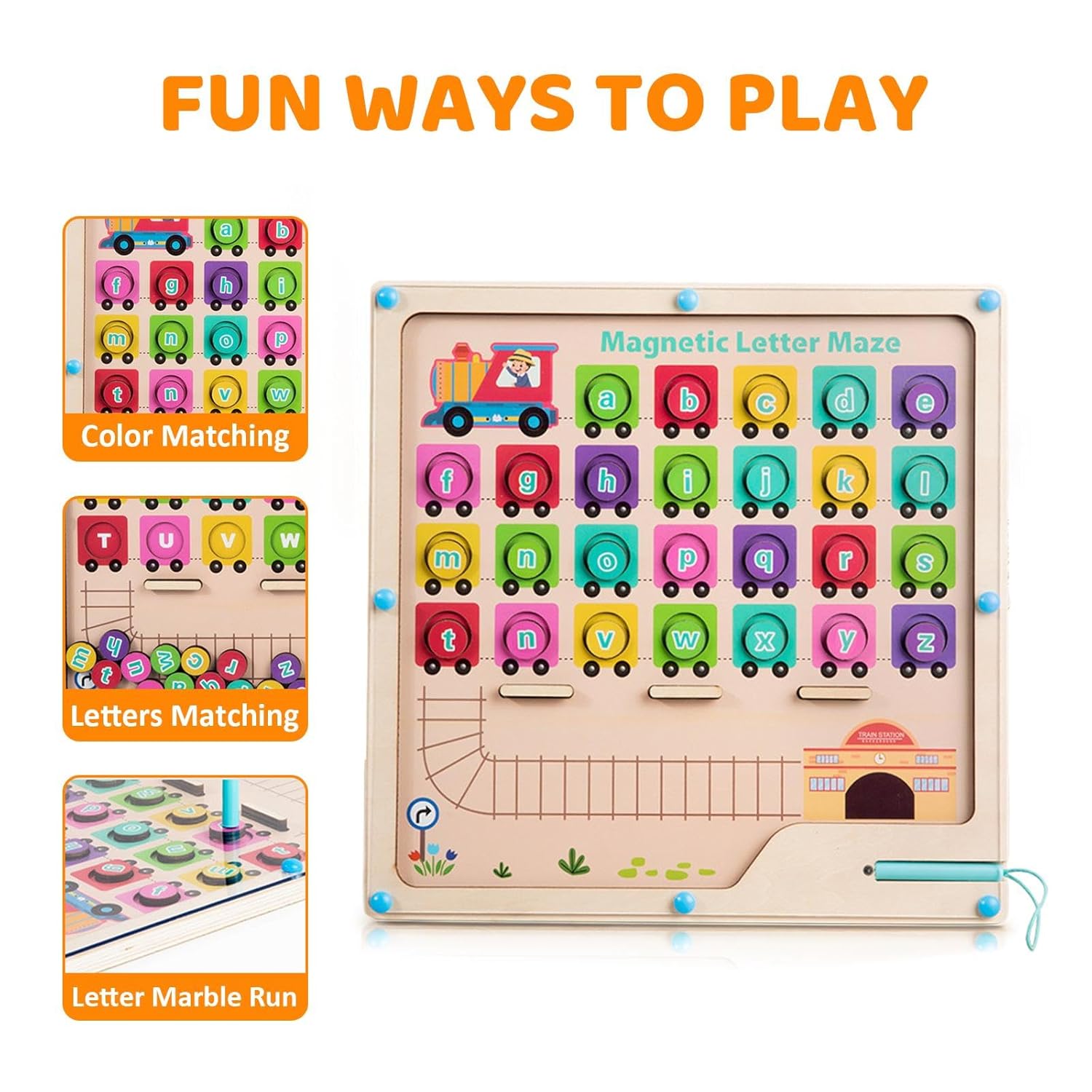 MAGNETIC LETTER MAZE wooden