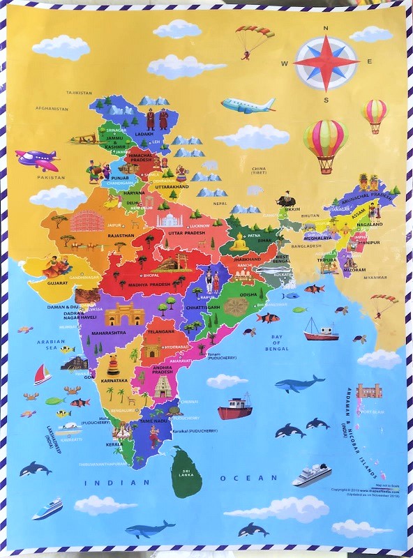 INDIA MAP WITH STATE CARDS