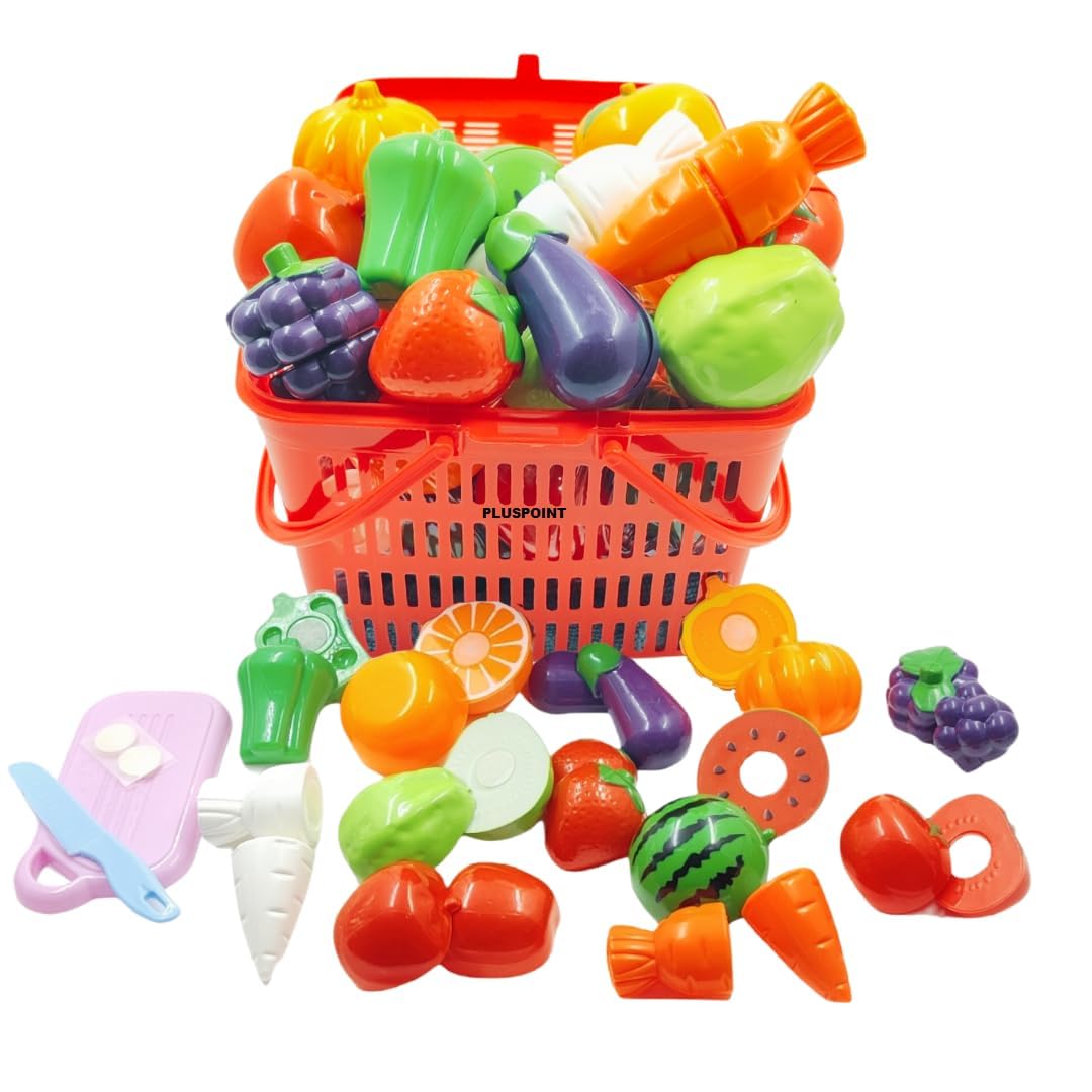 FRUITS AND VEGITABLE CUTTING WITH BASKET