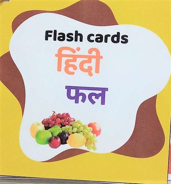FLASH CARDS HINDI FRUITS velcro