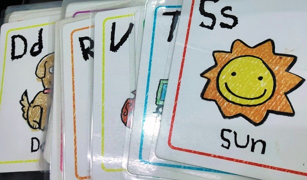 ALPHABET flash cards A4 size