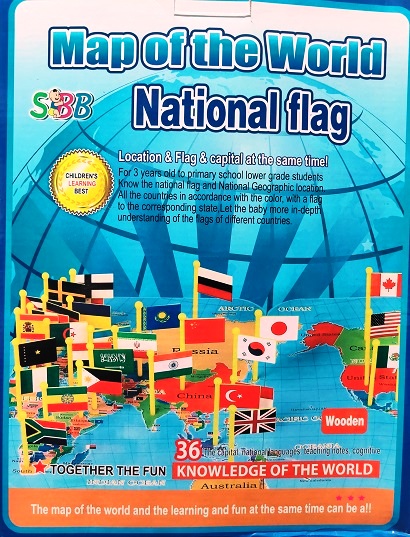MAP OF THE WORLD NATIONAL FLAG