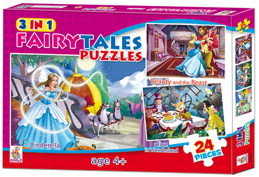 3 IN 1 FAIRYTALES PUZZLES cinderella
