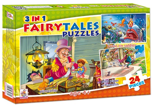 3 IN 1 FAIRYTALES PUZZLES pinocchio