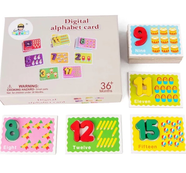 DIGITAL ALPHABET CARD numbers