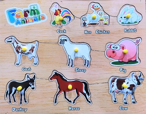 WOODEN FARM ANIMALS