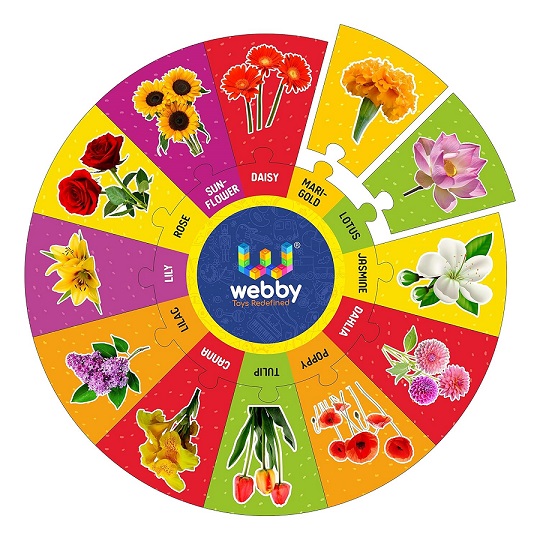 WOODEN PUZZLE FLOWERS
