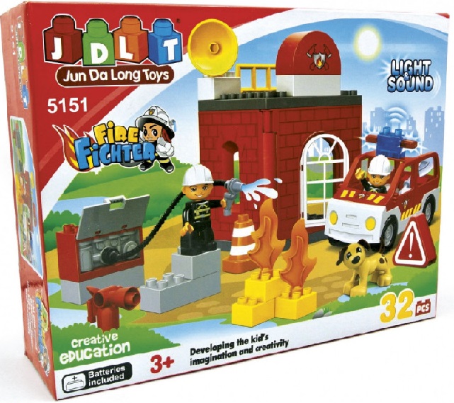 J D L T BLOCKS fire fighter