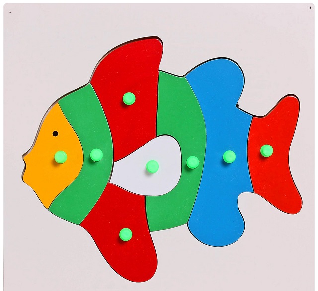 WOODEN PUZZLE fish 9 pc