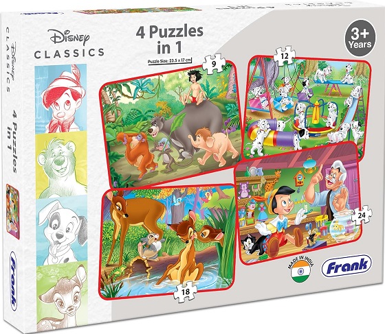 DISNEY CLASSICS 4 PUZZLES IN 1