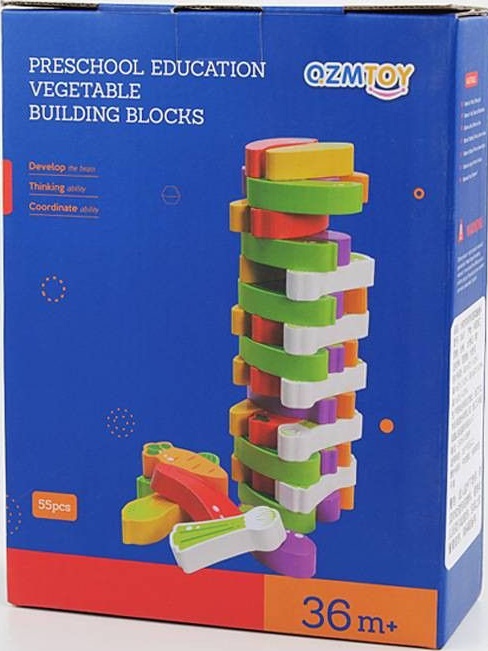 VEGETABLE BUILDING JENGA BLOCKS