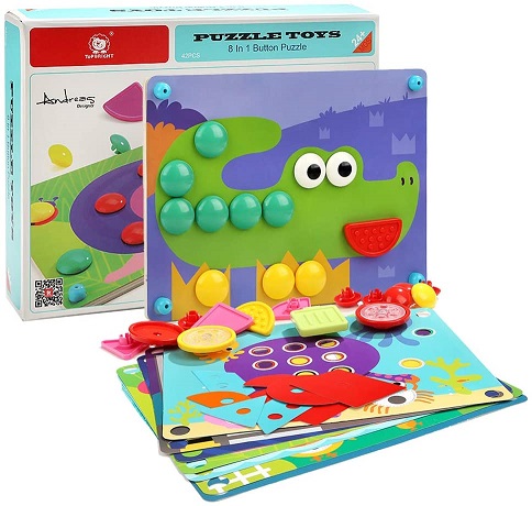 TOY BRIGHT 8 IN 1 BUTTON PUZZLE