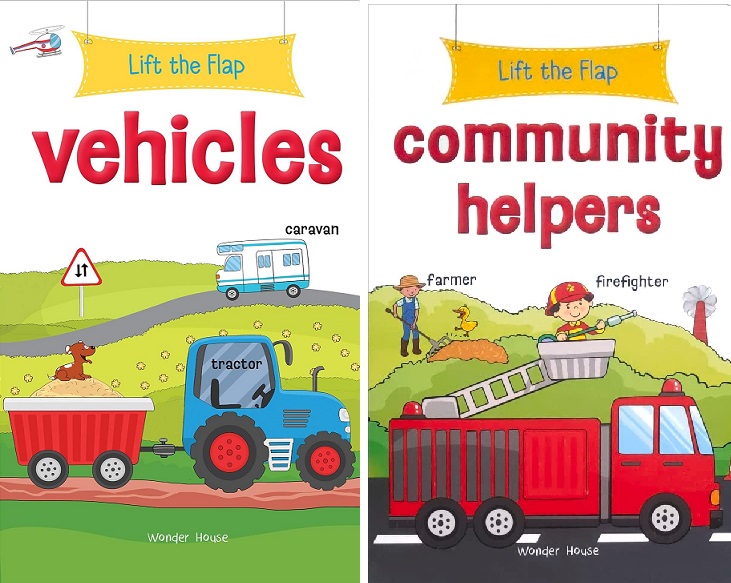 COMMUNITY HELPERS & VEHICLES lift the flap 2 in 1