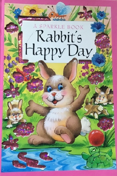 RABBIT'S HAPPY DAY sparkly book