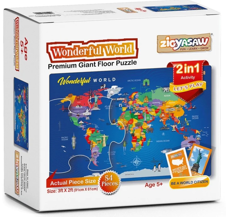 WONDERFUL WORLD FLOOR PUZZLE 2 in 1