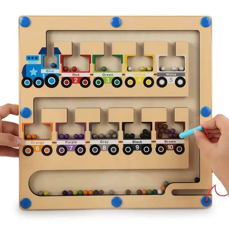 MAGNAETIC COLOR & NUMBER MAZE wooden