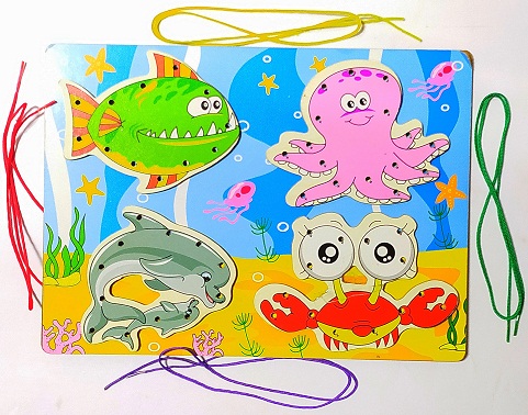 WOODEN LACING sea animal 9