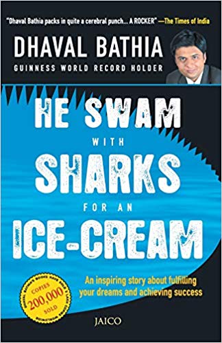 HE SWAM WITH SHARKS FOR AN ICE CREAM