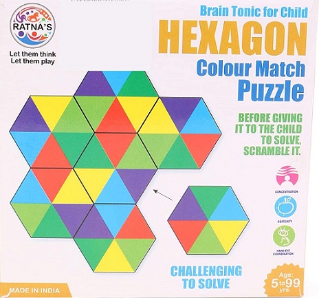 HEXAGON COLOUR MATCH PUZZLE