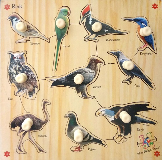 WOODEN BIRDS TRAY