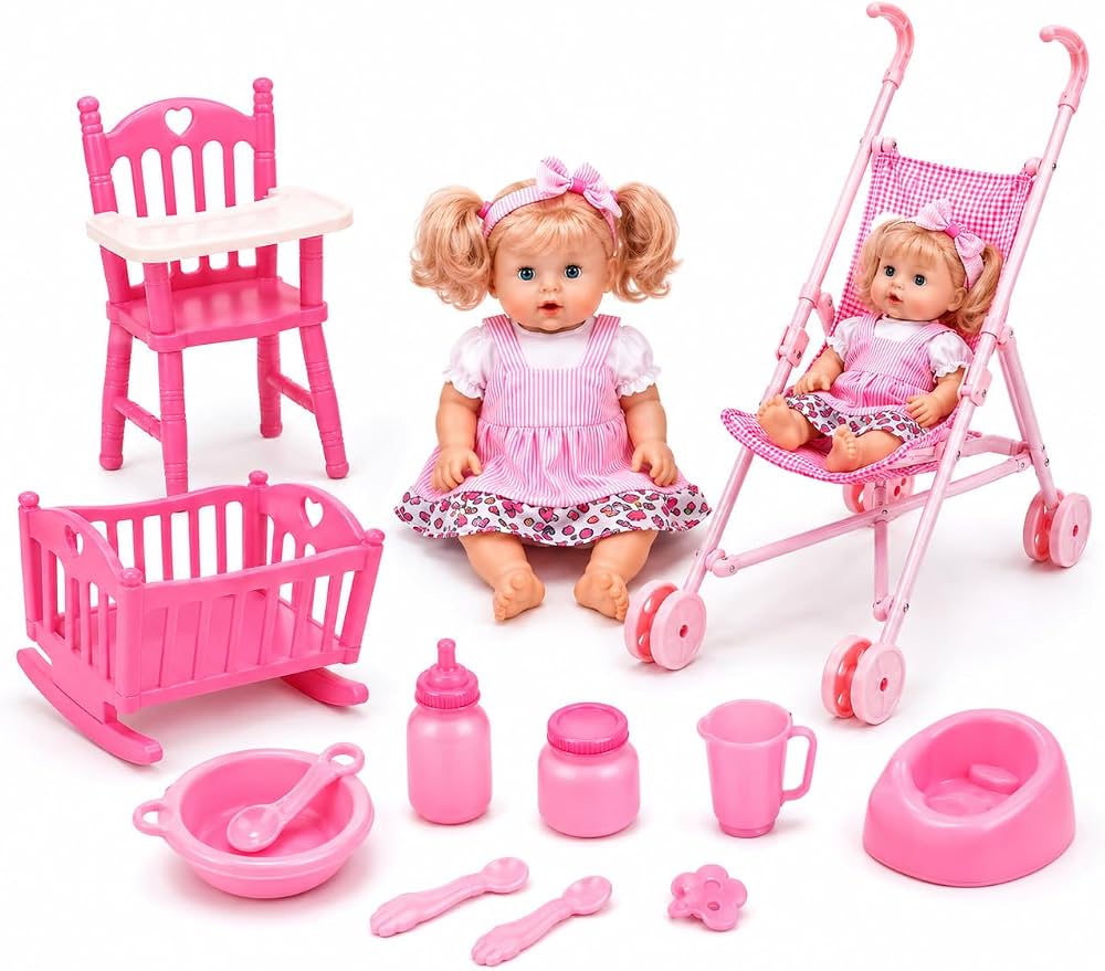 BABY HIGHCHAIR + CRADLE SET